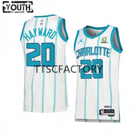 Maillot Basket Charlotte Hornets Gordon Hayward 20 Jordan 2022-23 Association Edition Blanc Swingman - Enfant